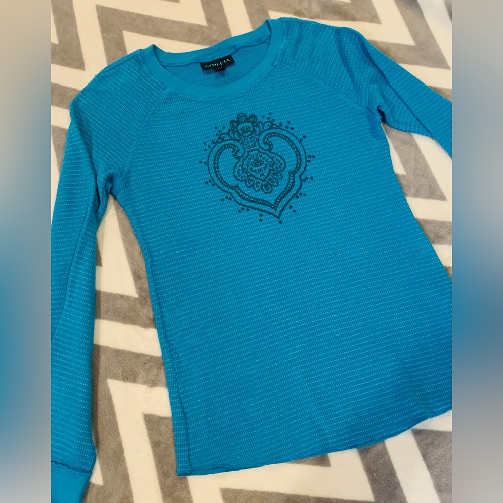 Athleta Long sleeve waffle T